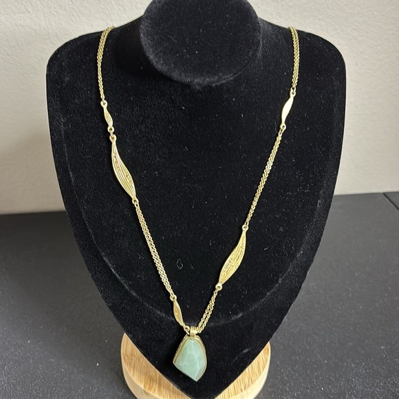 Chloe Isabel Jade Gold Long Multi Chain Necklace Classy - Picture 1 of 12